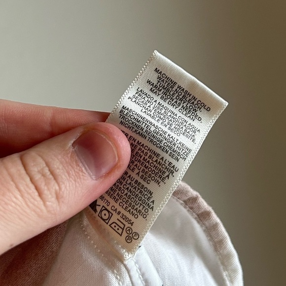 Anthropologie Cloth and Stone Beige Watercolor Tasha Short Sleeve Button Down XS - Picture 7 of 7